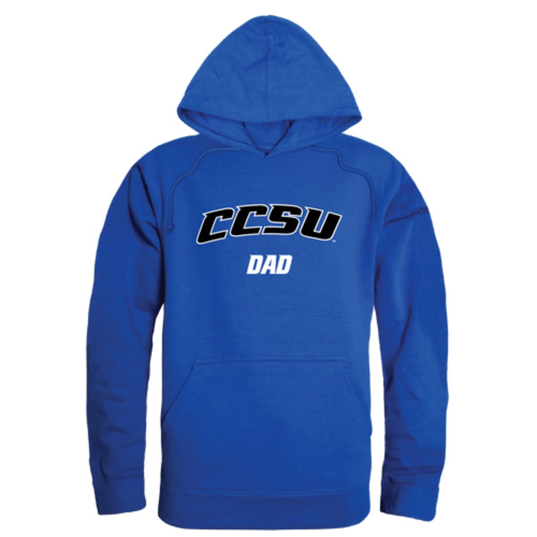 CCSU Central Connecticut State University Blue Devils Dad Fleece Hoodie Sweatshirts Heather Grey-Campus-Wardrobe