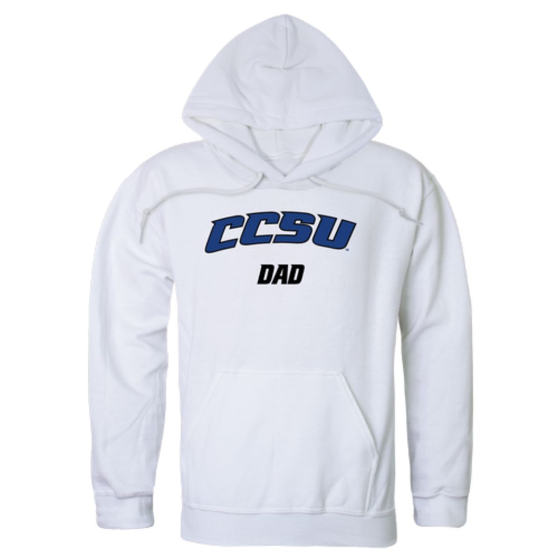 CCSU Central Connecticut State University Blue Devils Dad Fleece Hoodie Sweatshirts Heather Grey-Campus-Wardrobe