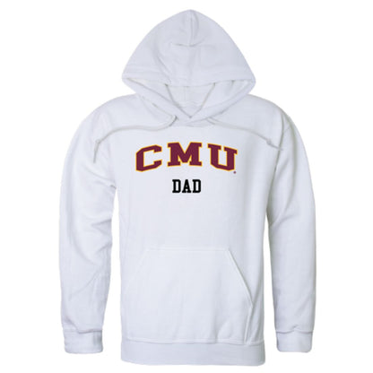 CMU Central Michigan University Chippewas Dad Fleece Hoodie Sweatshirts Heather Grey-Campus-Wardrobe