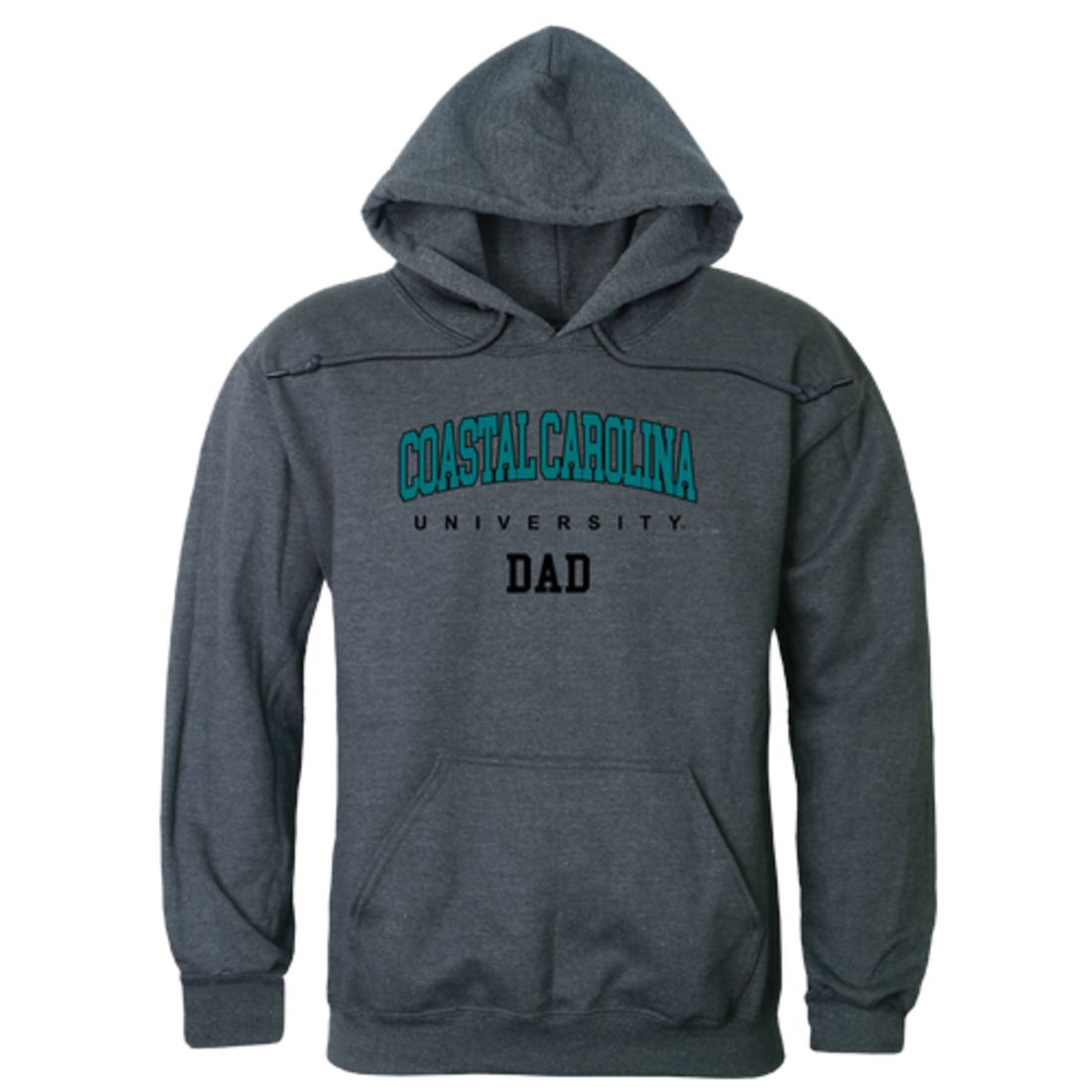 CCU Coastal Carolina University Chanticleers Dad Fleece Hoodie Sweatshirts Heather Charcoal-Campus-Wardrobe