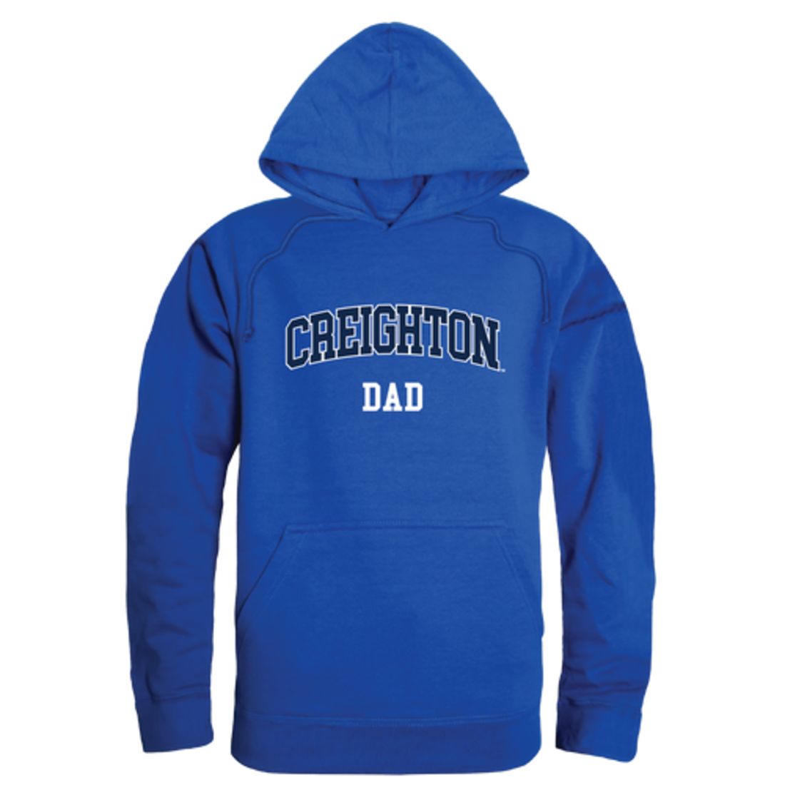 Creighton University Bluejays Dad Fleece Hoodie Sweatshirts Heather Grey-Campus-Wardrobe