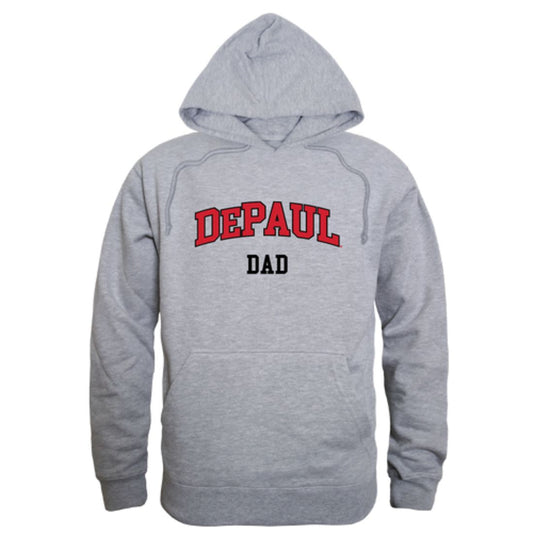 DePaul University Blue Demons Dad Fleece Hoodie Sweatshirts Heather Grey-Campus-Wardrobe