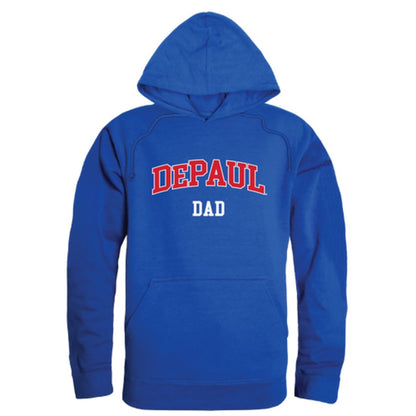 DePaul University Blue Demons Dad Fleece Hoodie Sweatshirts Heather Grey-Campus-Wardrobe