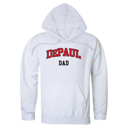 DePaul University Blue Demons Dad Fleece Hoodie Sweatshirts Heather Grey-Campus-Wardrobe