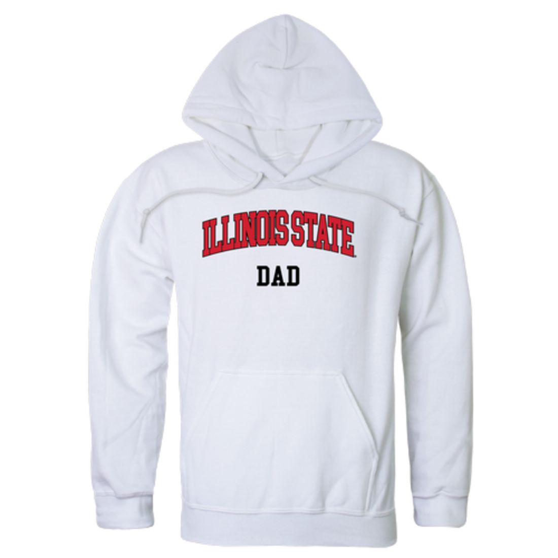 ISU Illinois State University Redbirds Dad Fleece Hoodie Sweatshirts Heather Grey-Campus-Wardrobe