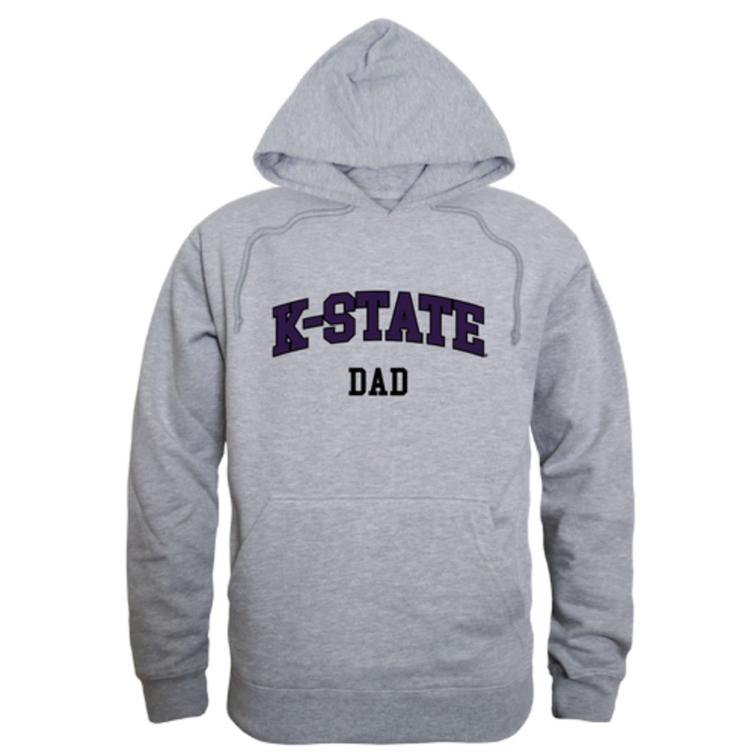KSU Kansas State University Wildcats Dad Fleece Hoodie Sweatshirts Heather Charcoal-Campus-Wardrobe