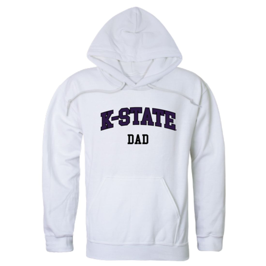 KSU Kansas State University Wildcats Dad Fleece Hoodie Sweatshirts Heather Charcoal-Campus-Wardrobe