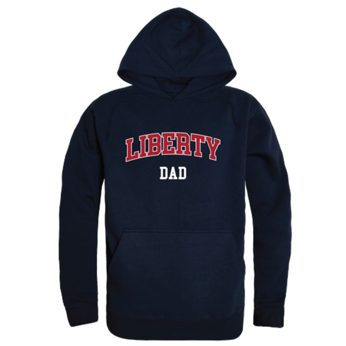 Liberty University Flames Dad Fleece Hoodie Sweatshirts Heather Grey-Campus-Wardrobe