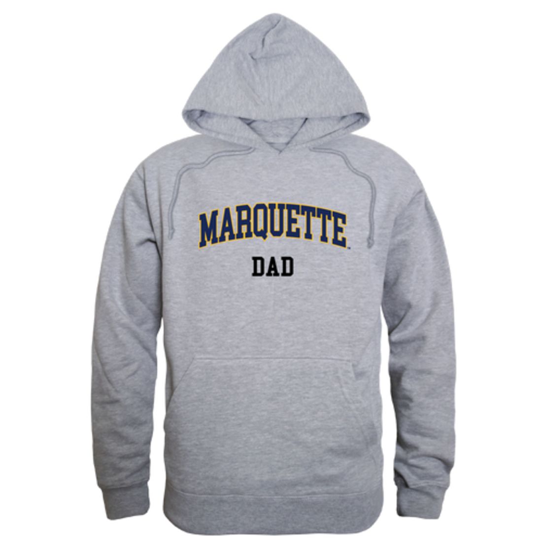 Marquette University Golden Eagles Dad Fleece Hoodie Sweatshirts Heather Grey-Campus-Wardrobe