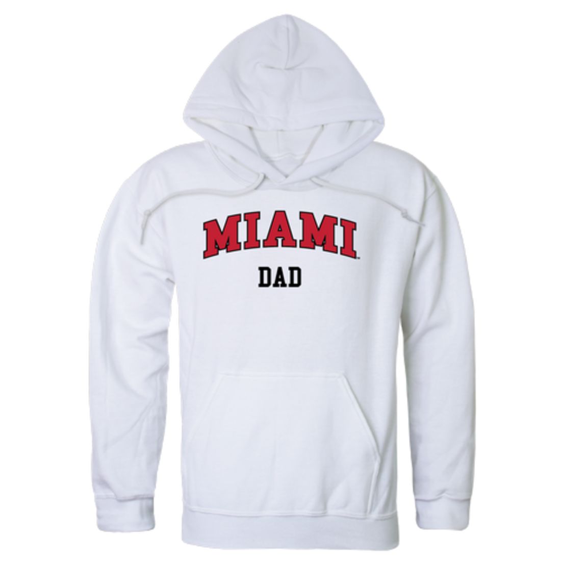 Miami University RedHawks Dad Fleece Hoodie Sweatshirts Heather Grey-Campus-Wardrobe