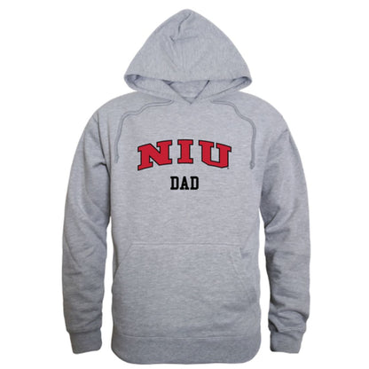 NIU Northern Illinois University Huskies Dad Fleece Hoodie Sweatshirts Heather Grey-Campus-Wardrobe