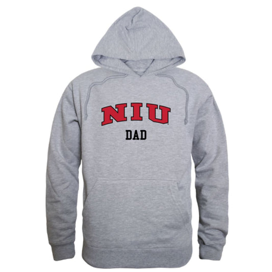 NIU Northern Illinois University Huskies Dad Fleece Hoodie Sweatshirts Heather Grey-Campus-Wardrobe