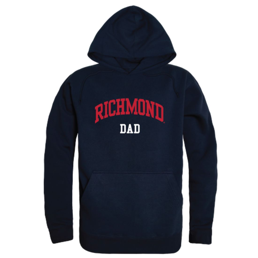 University of Richmond Spiders Dad Fleece Hoodie Sweatshirts Heather Grey-Campus-Wardrobe
