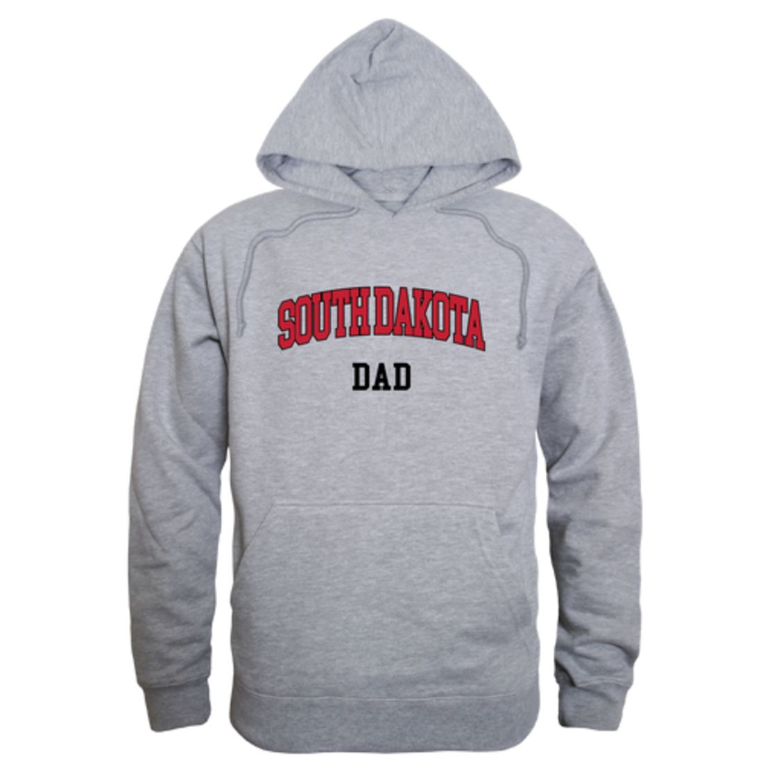 USD University of South Dakota Coyotes Dad Fleece Hoodie Sweatshirts Heather Grey-Campus-Wardrobe