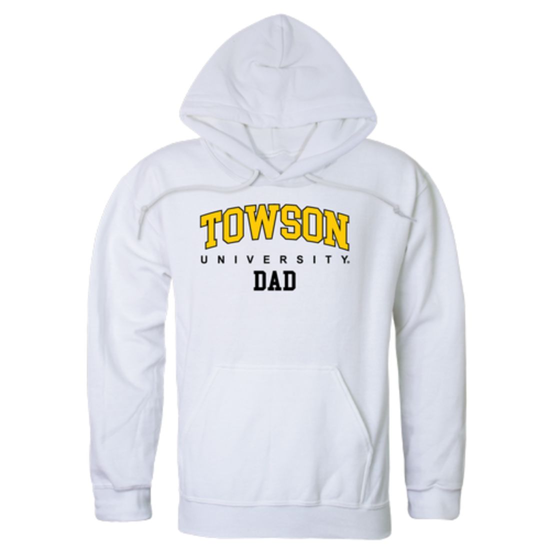 TU Towson University Tigers Dad Fleece Hoodie Sweatshirts Black-Campus-Wardrobe