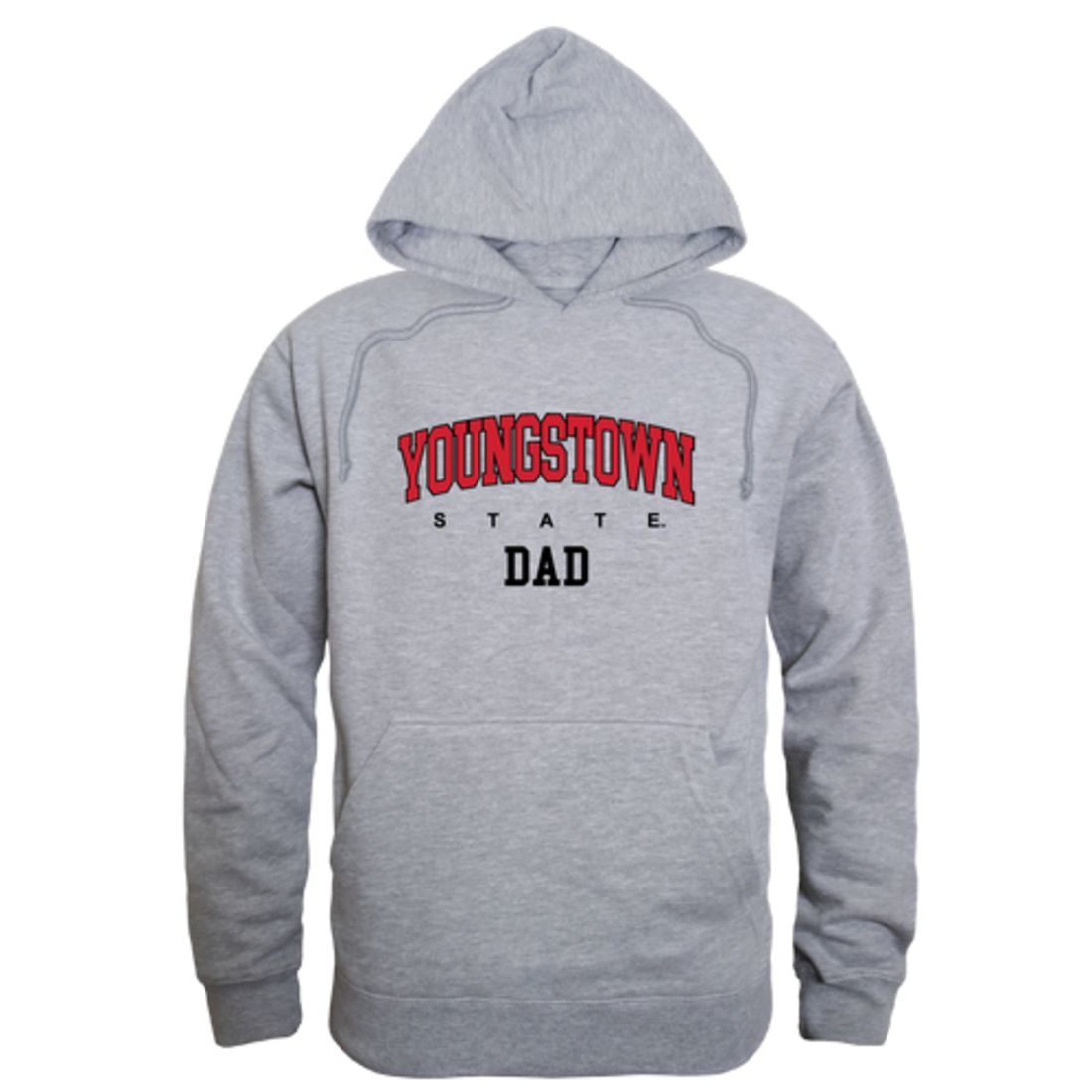 YSU Youngstown State University Penguins Dad Fleece Hoodie Sweatshirts Heather Grey-Campus-Wardrobe