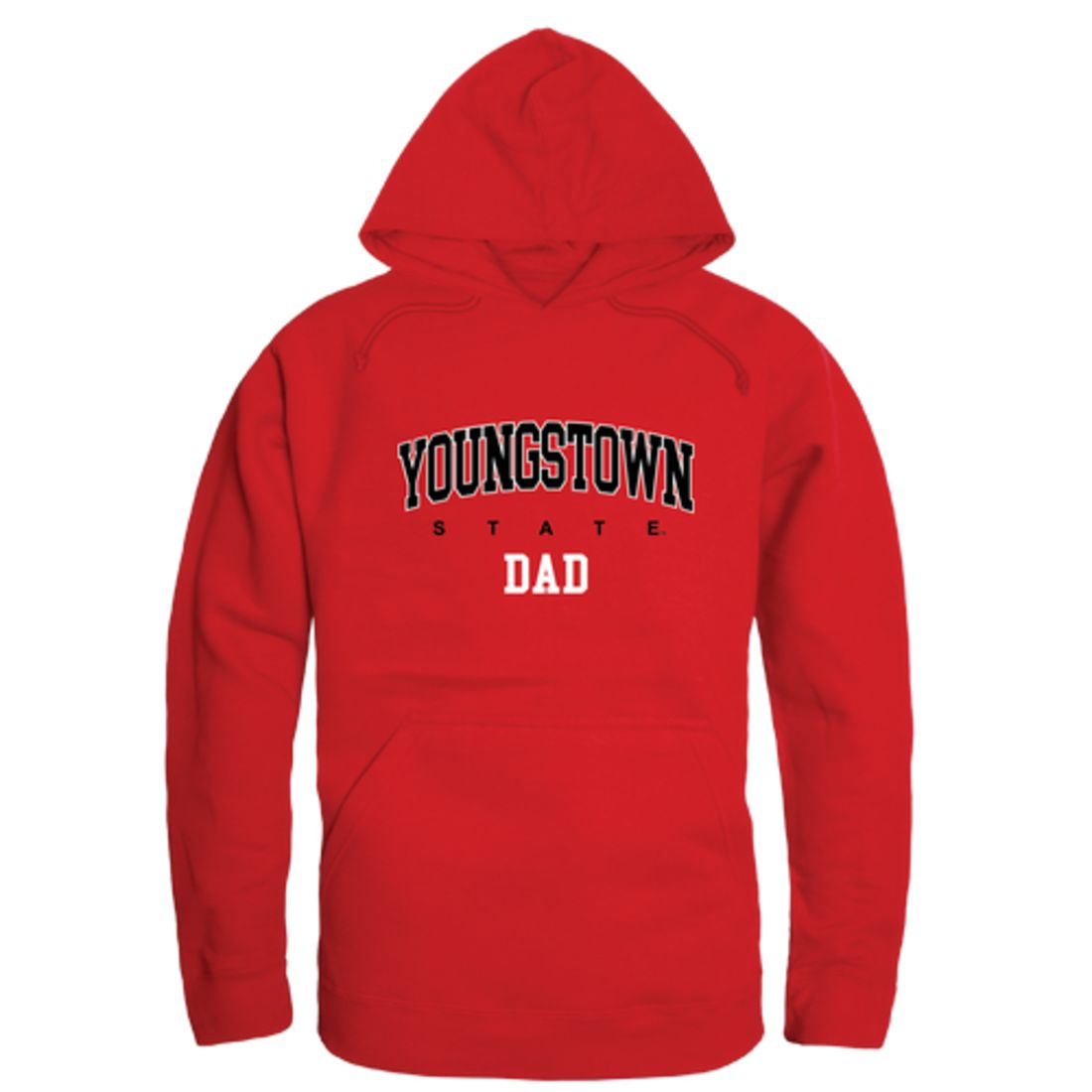 YSU Youngstown State University Penguins Dad Fleece Hoodie Sweatshirts Heather Grey-Campus-Wardrobe