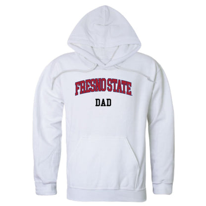 Fresno State University Bulldogs Dad Fleece Hoodie Sweatshirts Heather Grey-Campus-Wardrobe