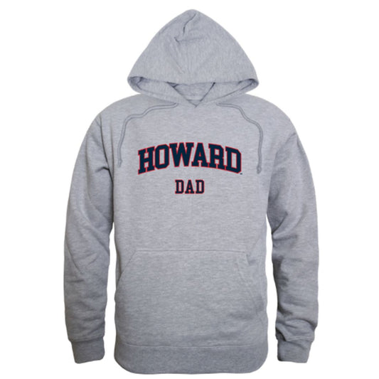 Howard University Bison Dad Fleece Hoodie Sweatshirts Heather Grey-Campus-Wardrobe