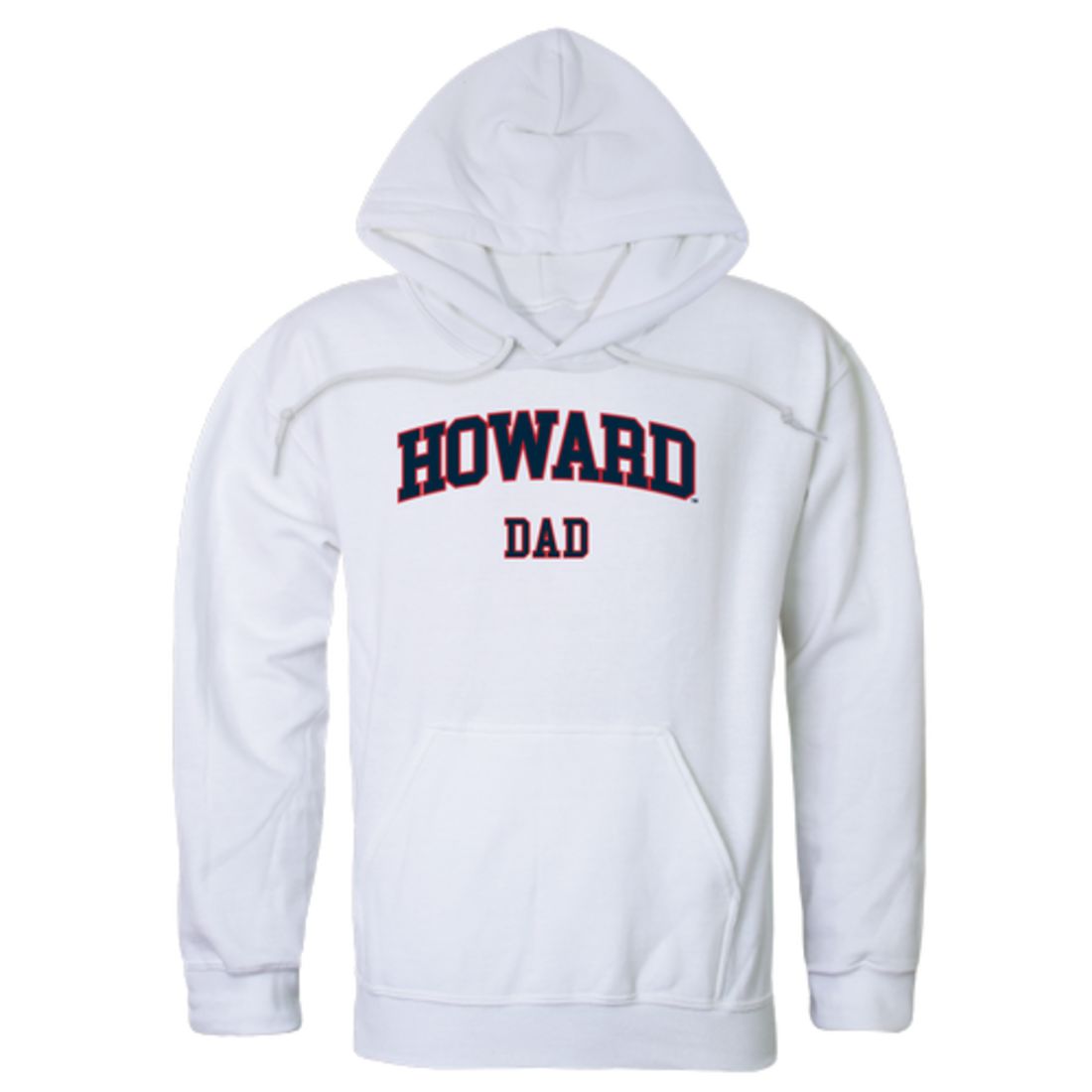 Howard University Bison Dad Fleece Hoodie Sweatshirts Heather Grey-Campus-Wardrobe