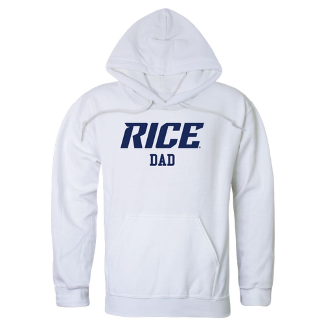 Rice University Owls Dad Fleece Hoodie Sweatshirts Heather Grey-Campus-Wardrobe