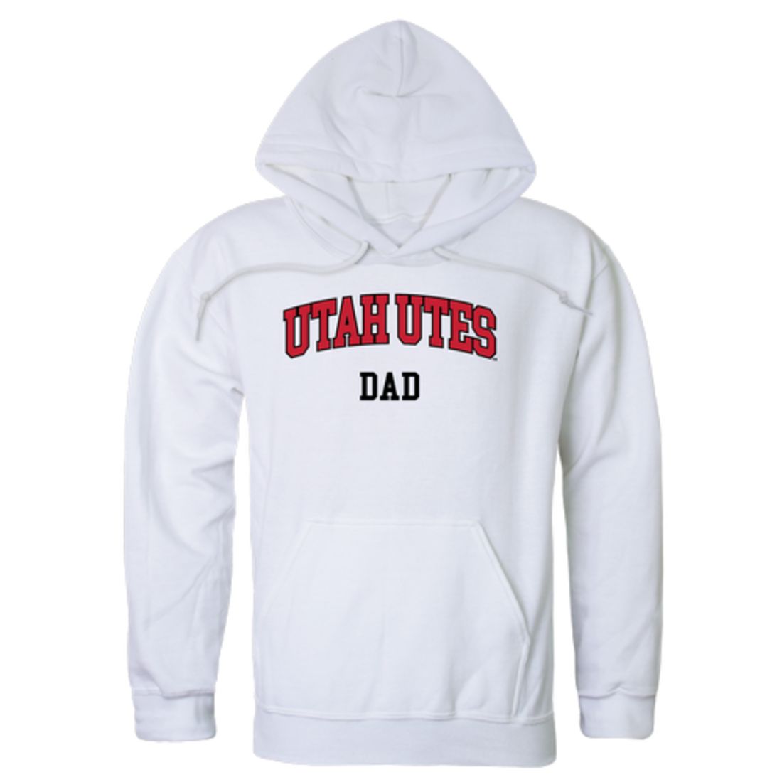 University of Utah Utes Dad Fleece Hoodie Sweatshirts Heather Grey-Campus-Wardrobe