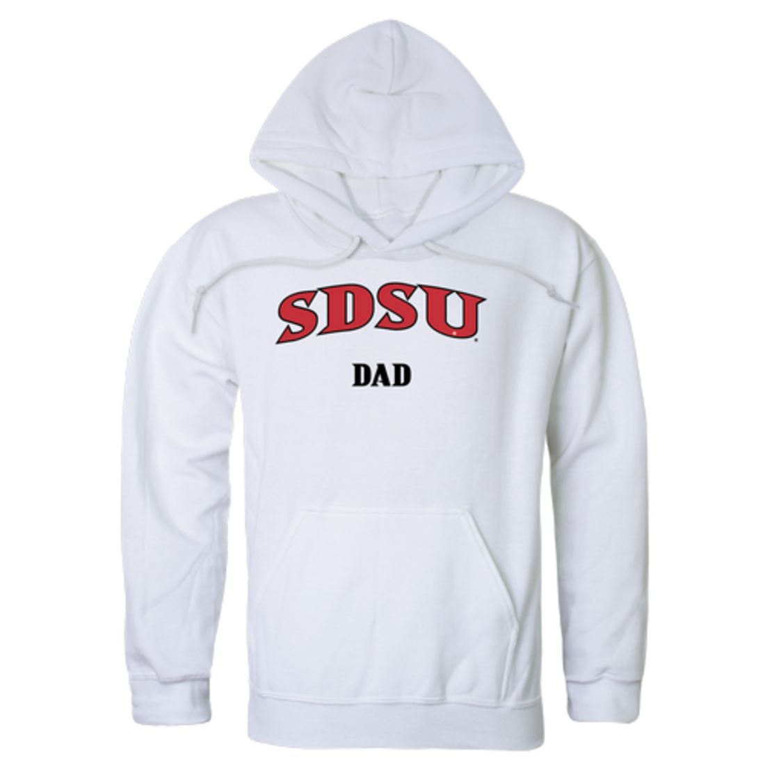 SDSU San Diego State University Aztecs Dad Fleece Hoodie Sweatshirts Heather Grey-Campus-Wardrobe