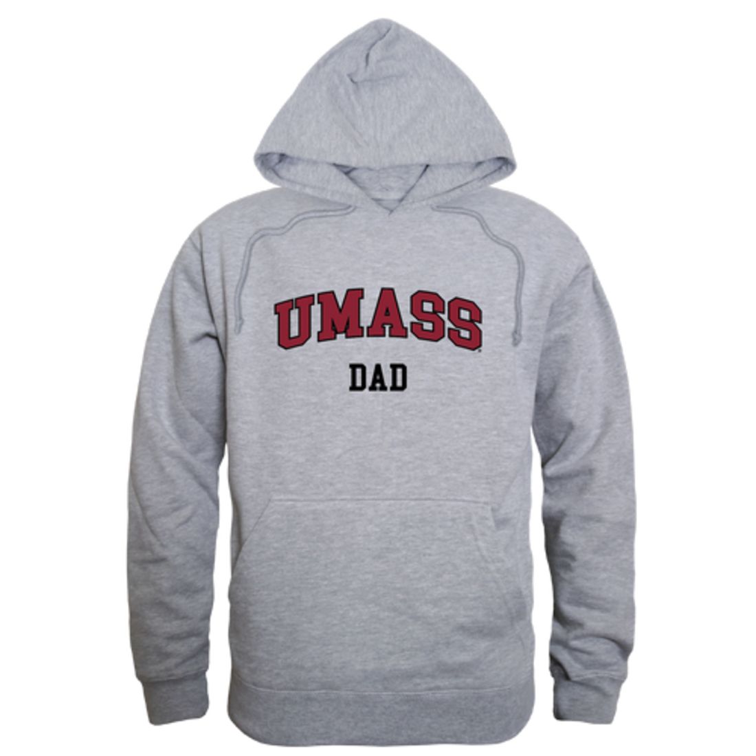 UMASS University of Massachusetts Amherst Minuteman Dad Fleece Hoodie Sweatshirts Heather Charcoal-Campus-Wardrobe