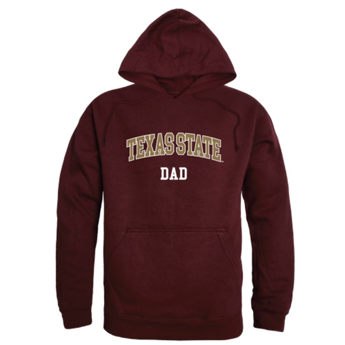 Texas State University Bobcats Dad Fleece Hoodie Sweatshirts Heather Grey-Campus-Wardrobe