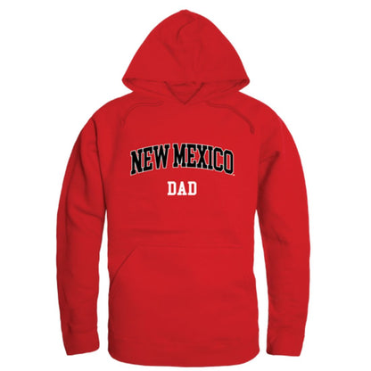 UNM University of New Mexico Lobos Dad Fleece Hoodie Sweatshirts Heather Grey-Campus-Wardrobe
