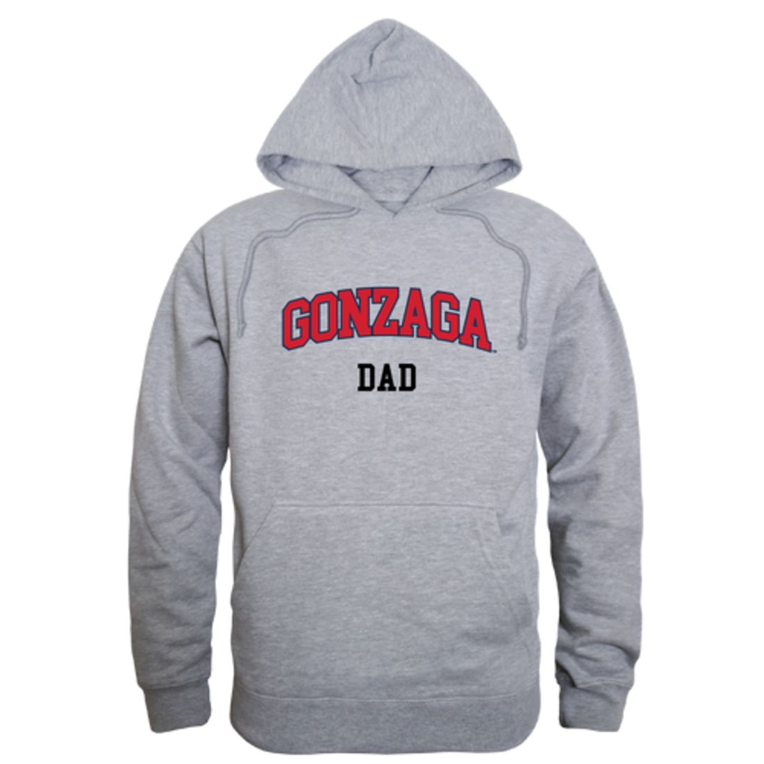 Gonzaga University Bulldogs Dad Fleece Hoodie Sweatshirts Heather Grey-Campus-Wardrobe