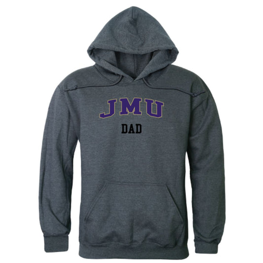 JMU James Madison University Dukes Dad Fleece Hoodie Sweatshirts Heather Charcoal-Campus-Wardrobe