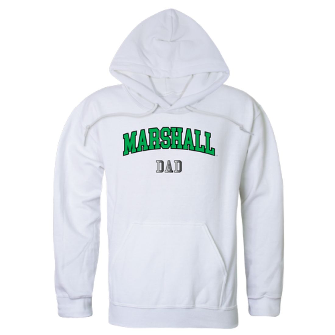 Marshall University Thundering Herd Dad Fleece Hoodie Sweatshirts Heather Charcoal-Campus-Wardrobe
