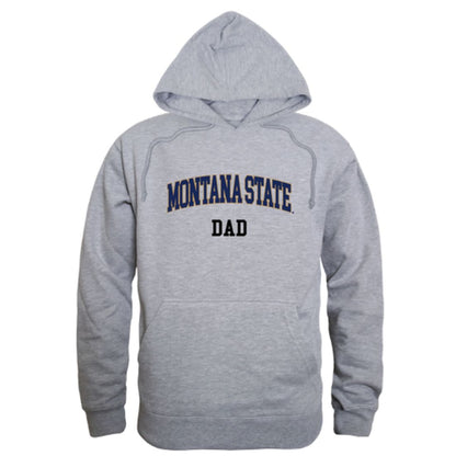 Montana State University Bobcats Dad Fleece Hoodie Sweatshirts Heather Grey-Campus-Wardrobe