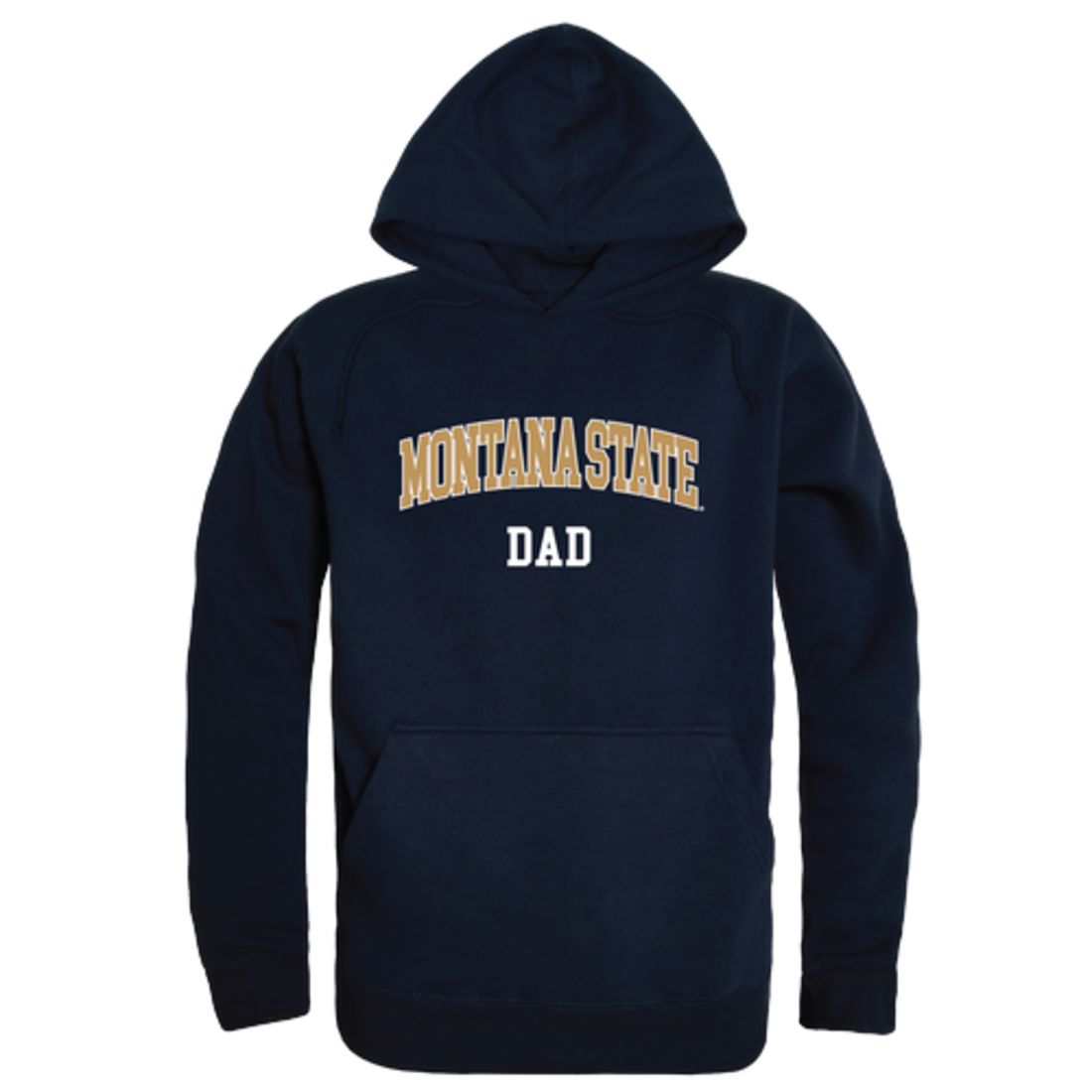 Montana State University Bobcats Dad Fleece Hoodie Sweatshirts Heather Grey-Campus-Wardrobe