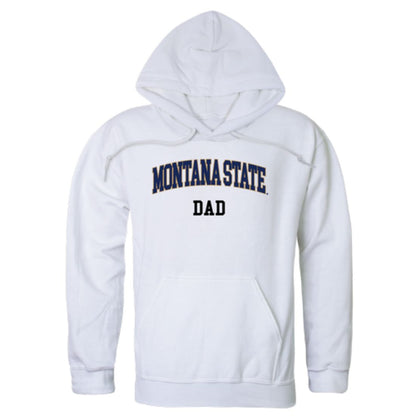 Montana State University Bobcats Dad Fleece Hoodie Sweatshirts Heather Grey-Campus-Wardrobe