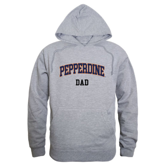 Pepperdine University Waves Dad Fleece Hoodie Sweatshirts Heather Grey-Campus-Wardrobe