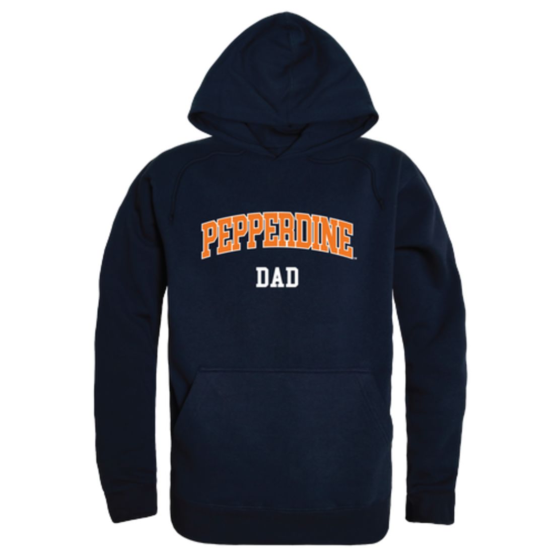 Pepperdine University Waves Dad Fleece Hoodie Sweatshirts Heather Grey-Campus-Wardrobe