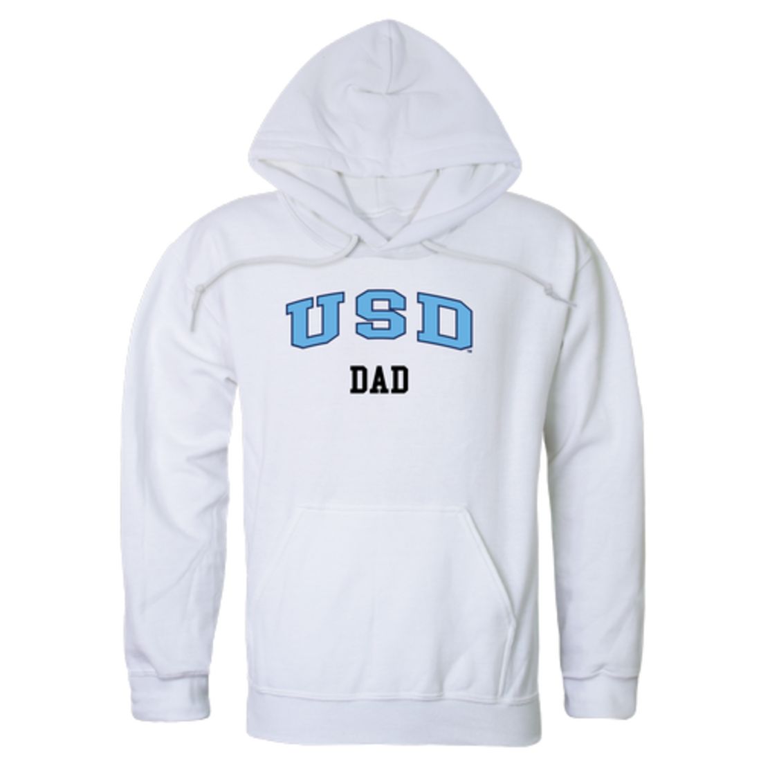 USD University of San Diego Toreros Dad Fleece Hoodie Sweatshirts Heather Grey-Campus-Wardrobe