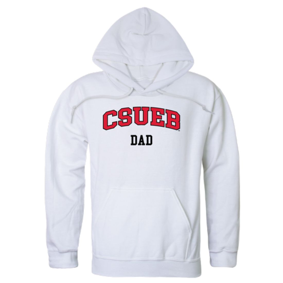 California State University East Bay Pioneers Dad Fleece Hoodie Sweatshirts Heather Grey-Campus-Wardrobe