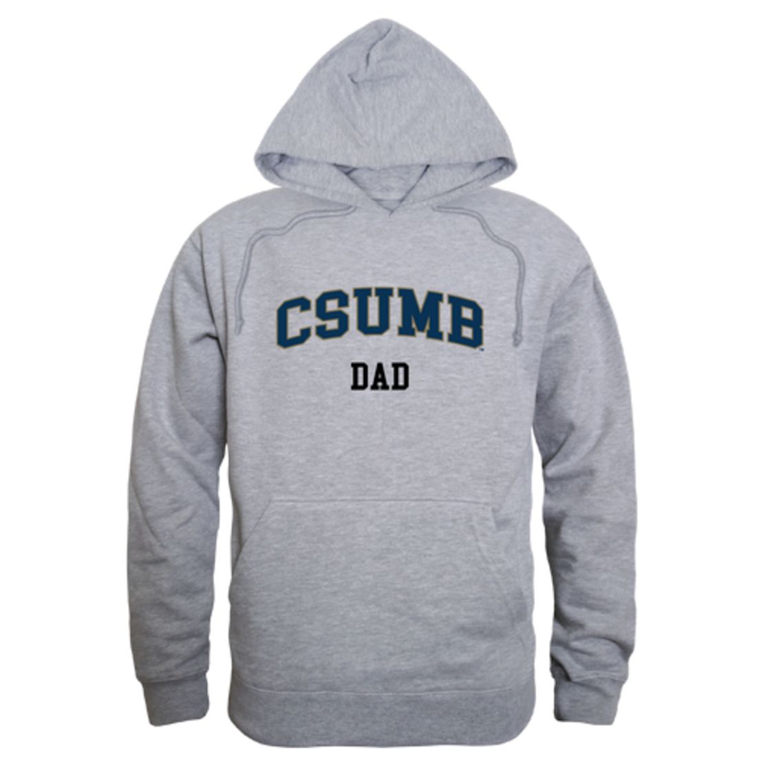 CSUMB California State University Monterey Bay Otters Dad Fleece Hoodie Sweatshirts Heather Grey-Campus-Wardrobe