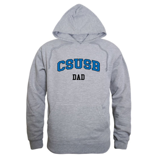 CSUSB California State University San Bernardino Coyotes Dad Fleece Hoodie Sweatshirts Heather Grey-Campus-Wardrobe