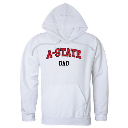 Arkansas State University A-State Red Wolves Dad Fleece Hoodie Sweatshirts Heather Grey-Campus-Wardrobe