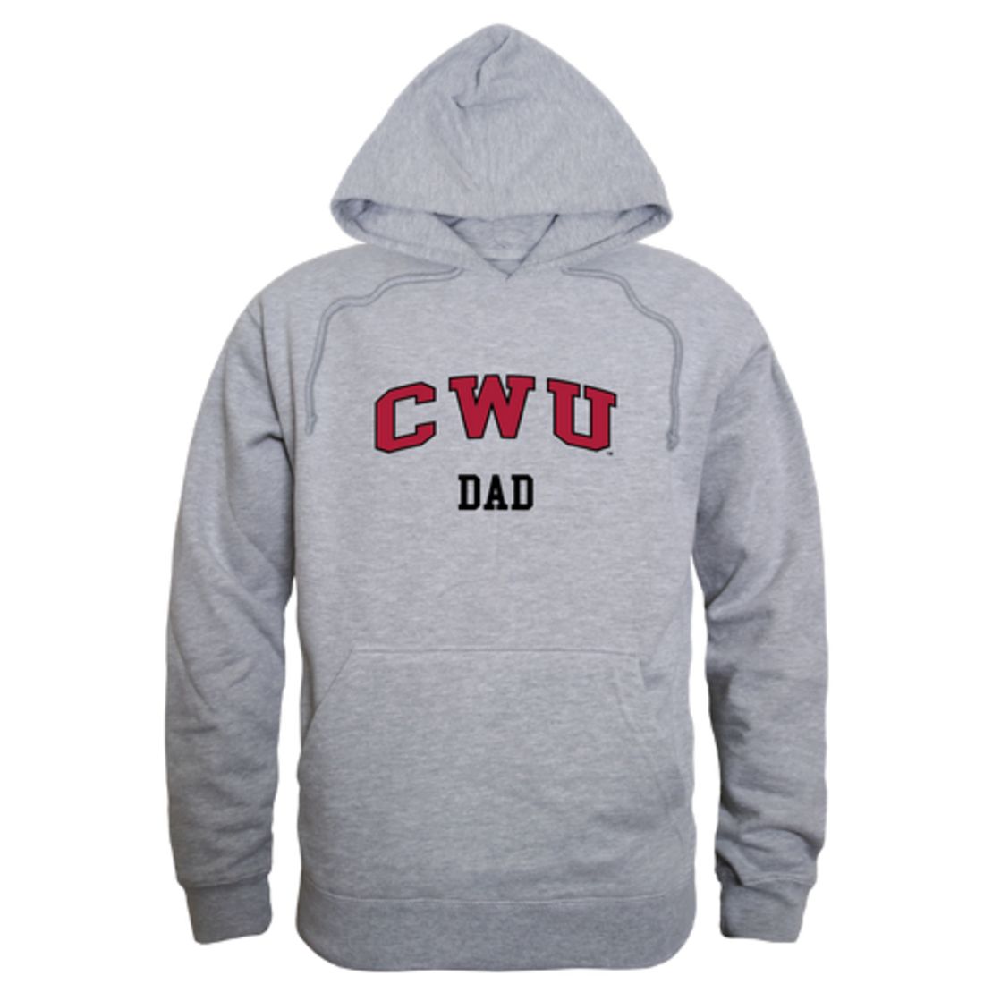 CWU Central Washington University Wildcats Dad Fleece Hoodie Sweatshirts Heather Charcoal-Campus-Wardrobe