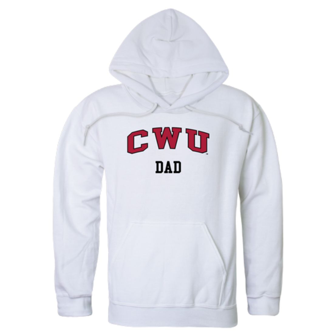 CWU Central Washington University Wildcats Dad Fleece Hoodie Sweatshirts Heather Charcoal-Campus-Wardrobe