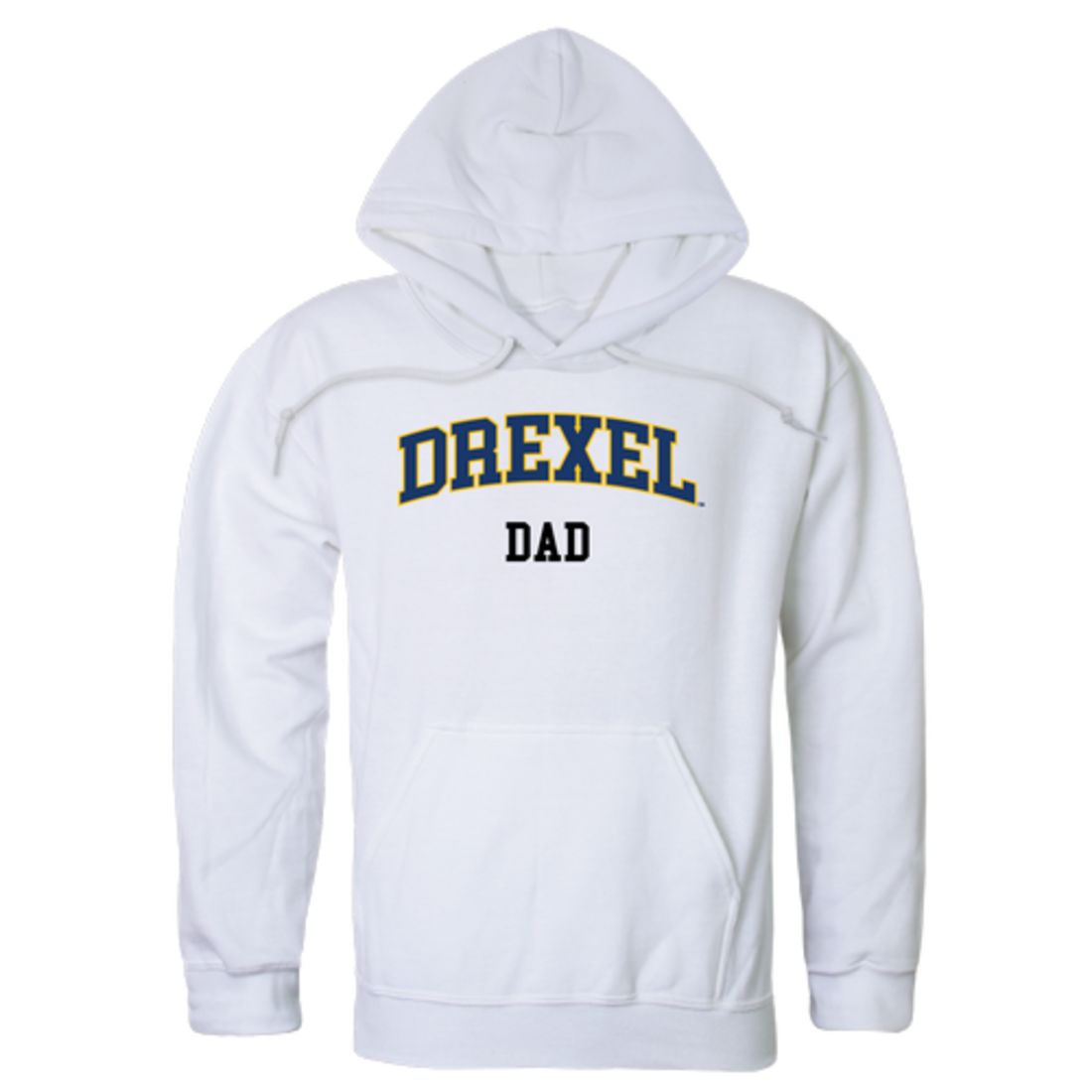 Drexel University Dragons Dad Fleece Hoodie Sweatshirts Heather Grey-Campus-Wardrobe