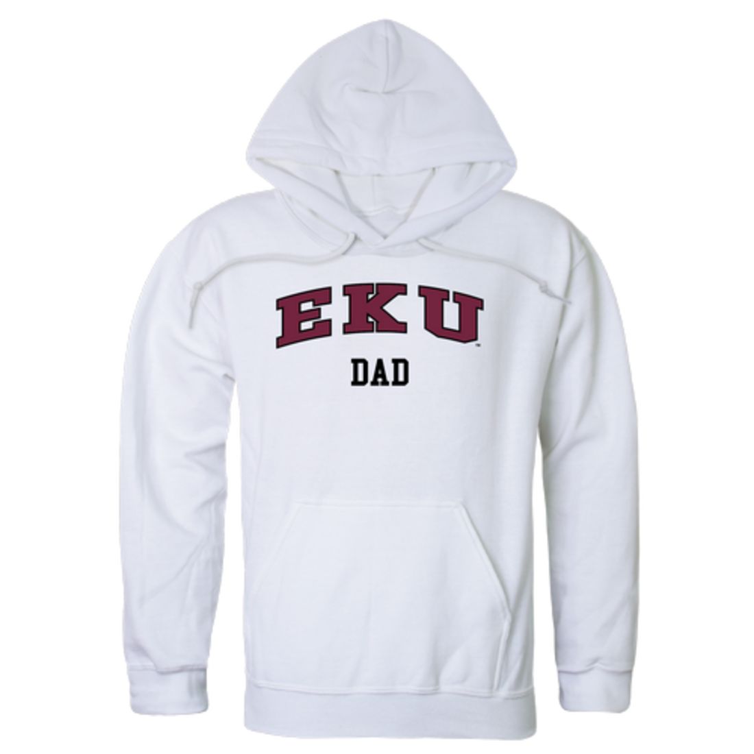 EKU Eastern Kentucky University Colonels Dad Fleece Hoodie Sweatshirts Heather Grey-Campus-Wardrobe