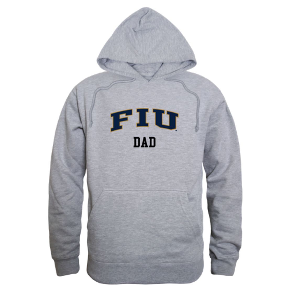 FIU Florida International University Panthers Dad Fleece Hoodie Sweatshirts Heather Grey-Campus-Wardrobe