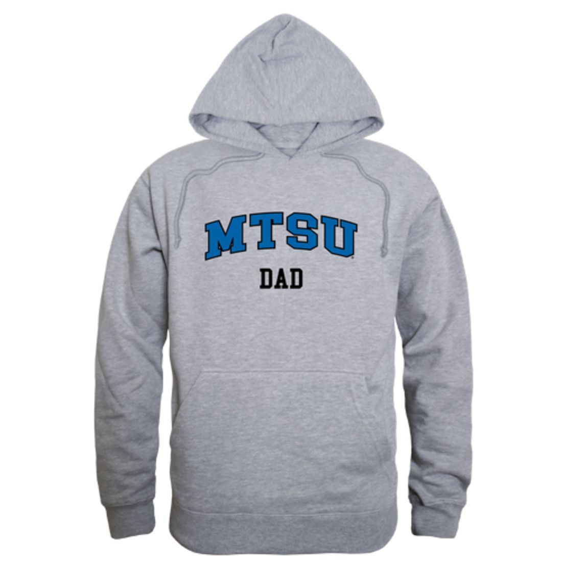 MTSU Middle Tennessee State University Blue Raiders Dad Fleece Hoodie Sweatshirts Heather Grey-Campus-Wardrobe