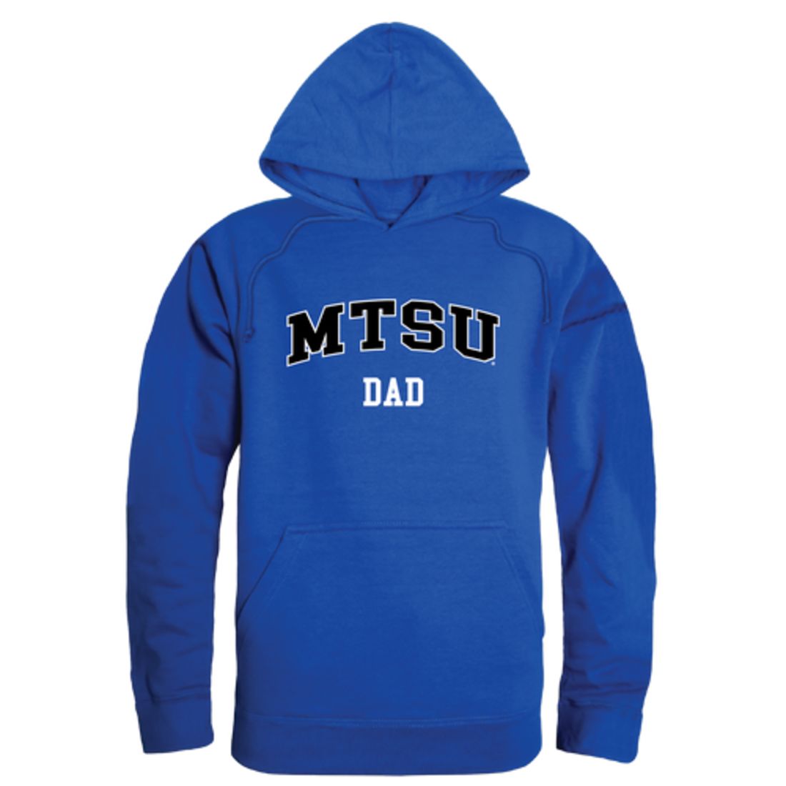MTSU Middle Tennessee State University Blue Raiders Dad Fleece Hoodie Sweatshirts Heather Grey-Campus-Wardrobe